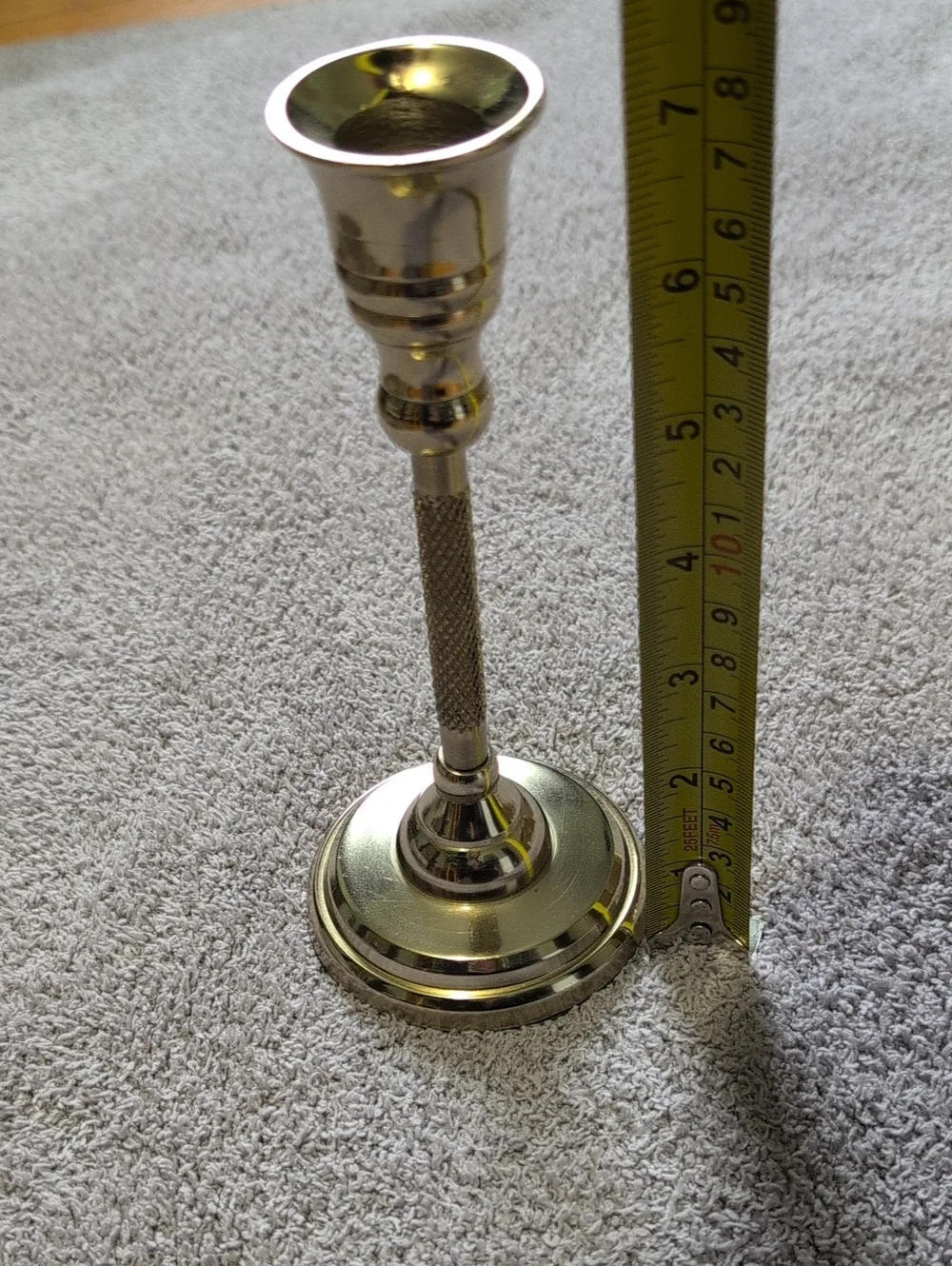 Gold Finish Taper Candlestick Holders - Set of 3